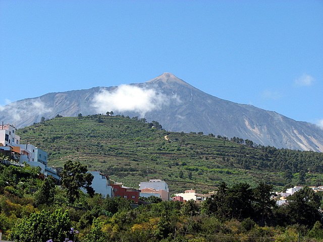 El Teide visto desde los campos de La Guancha